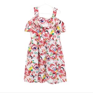 Janie and Jack Floral Cold Shoulder Sundress Cotton Size 8